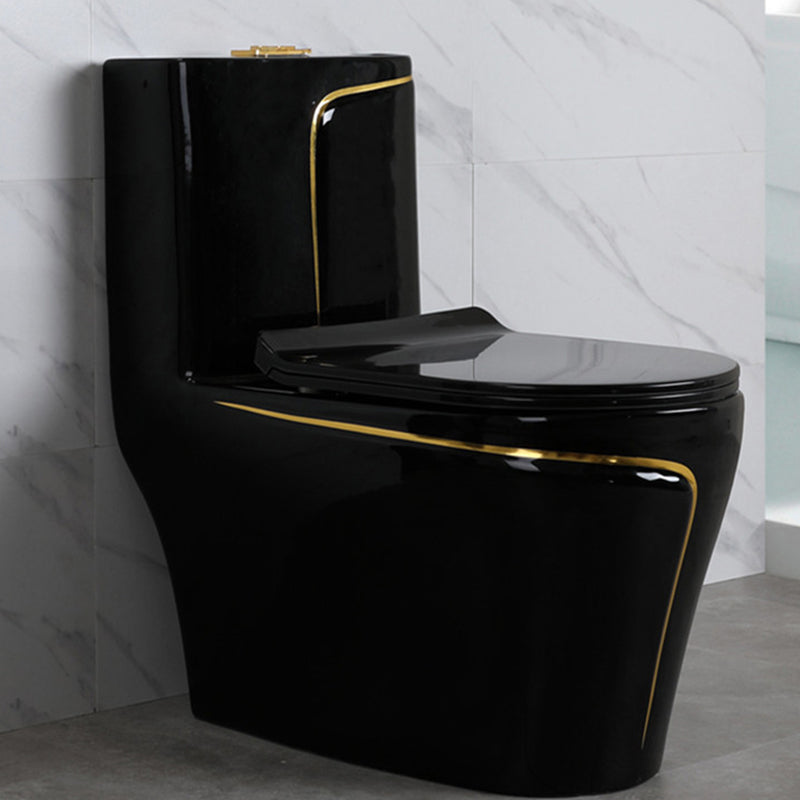 Traditional Floor Mount Toilet Bowl Skirted Toilet with Seat for Bathroom