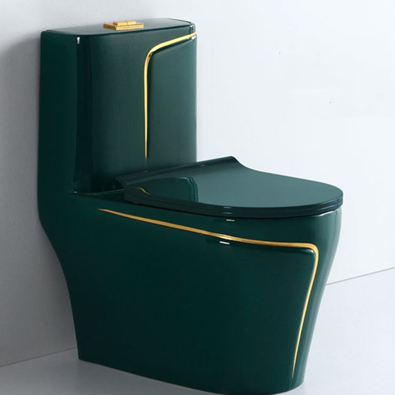 Traditional Floor Mount Toilet Bowl Skirted Toilet with Seat for Bathroom