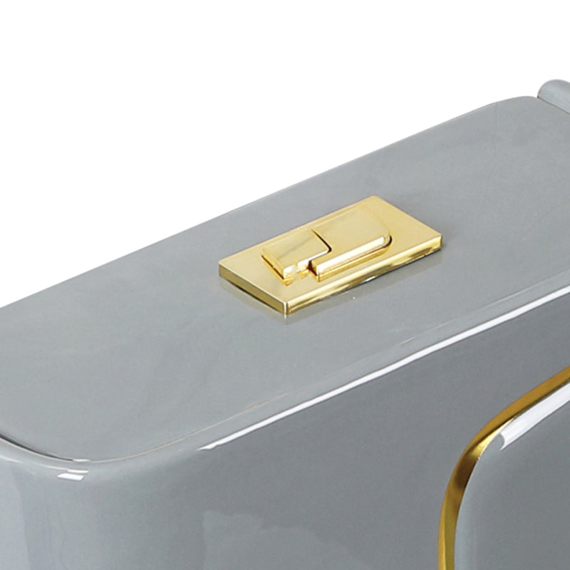 Traditional Floor Mount Toilet Bowl Skirted Toilet with Seat for Bathroom