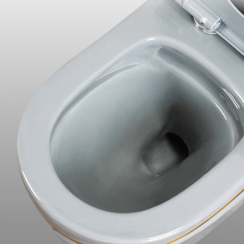 Traditional Floor Mount Toilet Bowl Skirted Toilet with Seat for Bathroom