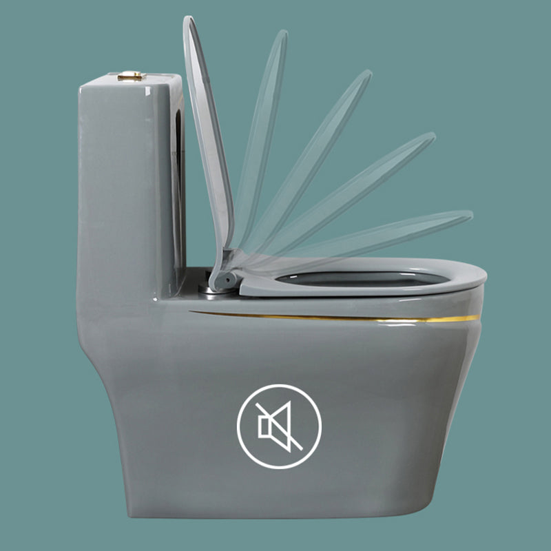 Traditional Floor Mount Toilet Bowl Skirted Toilet with Seat for Bathroom