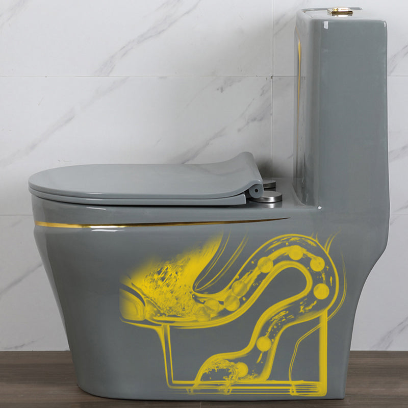 Traditional Floor Mount Toilet Bowl Skirted Toilet with Seat for Bathroom