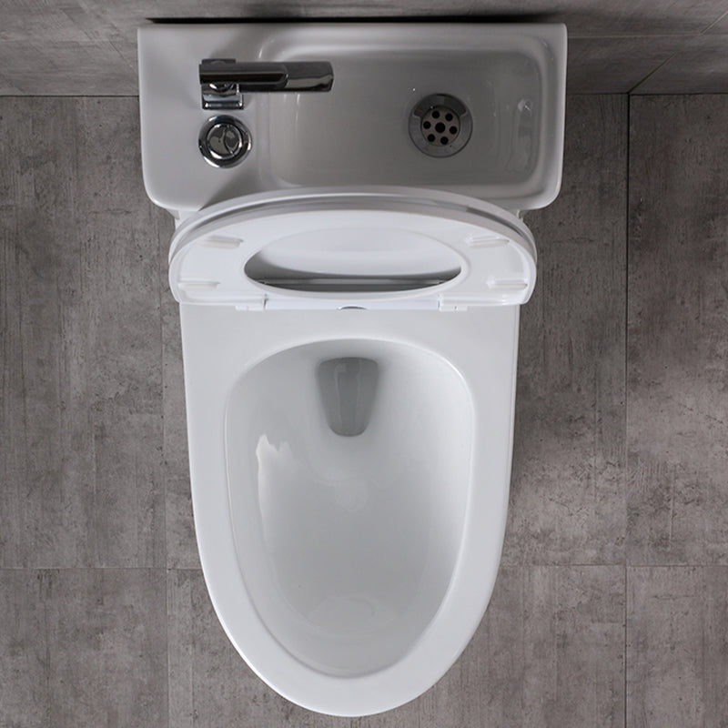 Floor Mounted Toilet One-Piece Toilet Porcelain Siphon Jet Flush Toilet