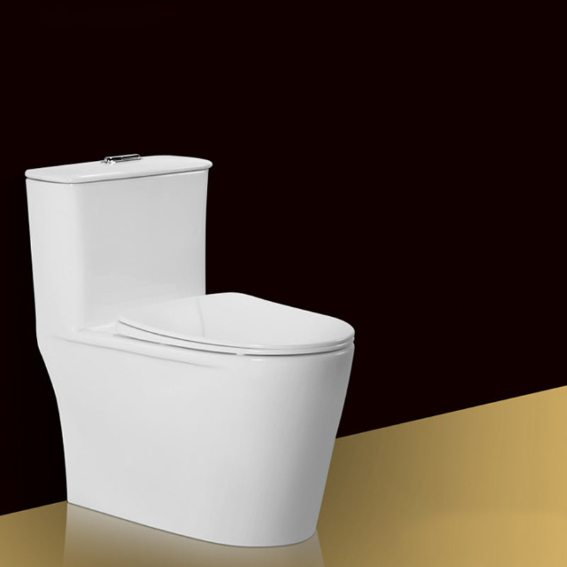 Modern One Piece Toilet Floor Mounted White Toilet Bowl with Seat for Washroom