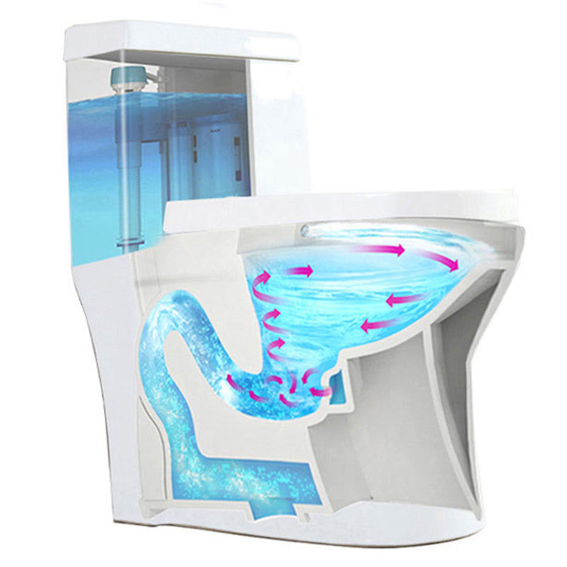 Modern One Piece Toilet Floor Mounted White Toilet Bowl with Seat for Washroom
