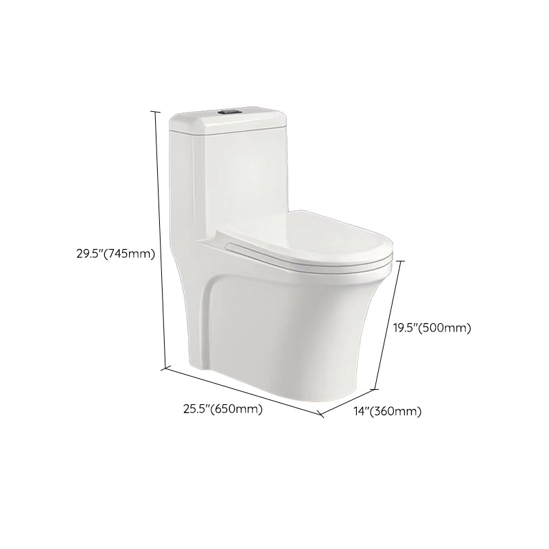 Modern One Piece Toilet Floor Mounted White Toilet Bowl with Seat for Washroom