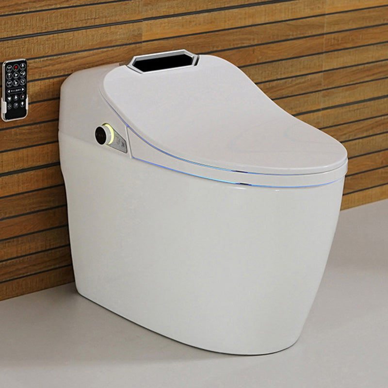 Modern Round-Front One Piece Toilet White Heated Seat Toilet with Seat