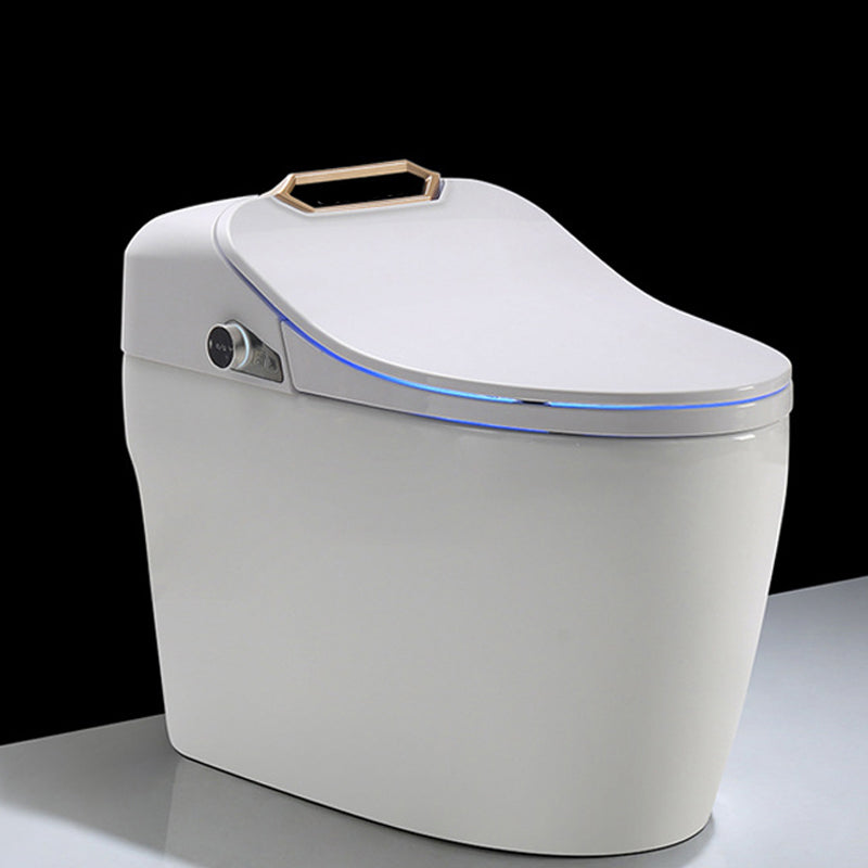 Modern Round-Front One Piece Toilet White Heated Seat Toilet with Seat
