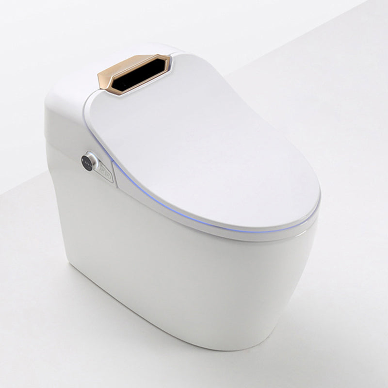 Modern Round-Front One Piece Toilet White Heated Seat Toilet with Seat
