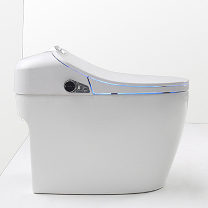 Modern Round-Front One Piece Toilet White Heated Seat Toilet with Seat