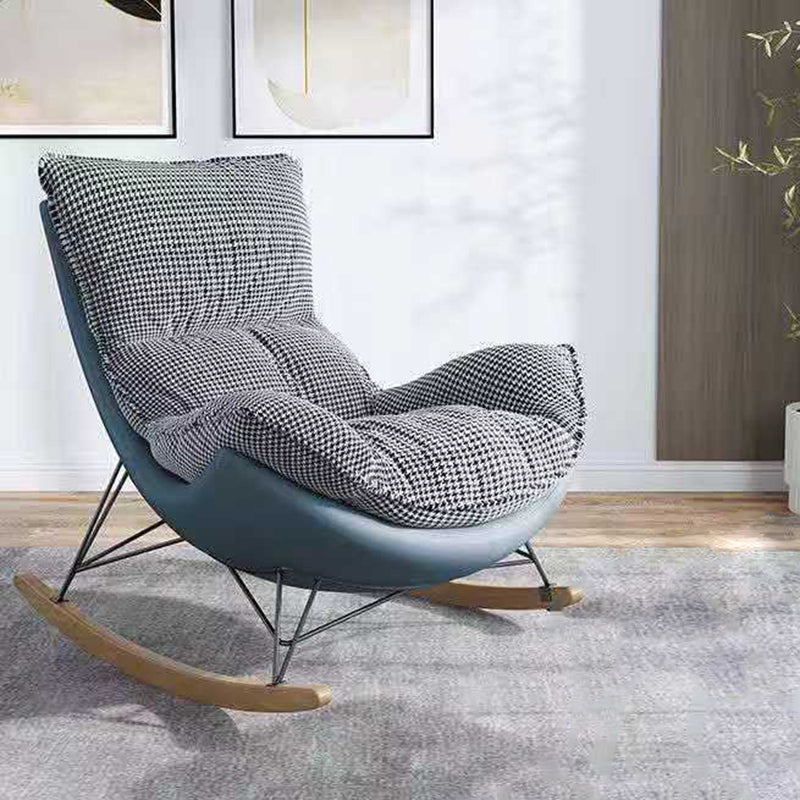 Modern Glider Upholstered Chair Tufted Cushions Rocking Accent Chair