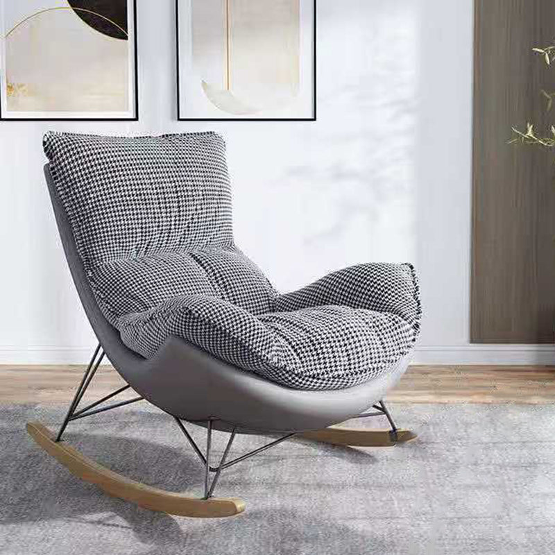 Modern Glider Upholstered Chair Tufted Cushions Rocking Accent Chair