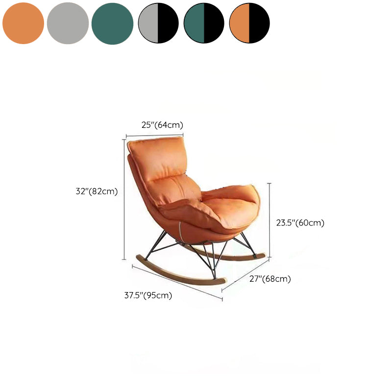 Modern Glider Upholstered Chair Tufted Cushions Rocking Accent Chair