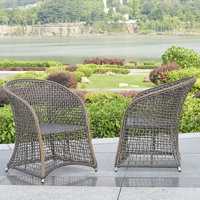 Modern 1/3 Pieces Dining Metal Set Glass Dining Table Set for Outdoor