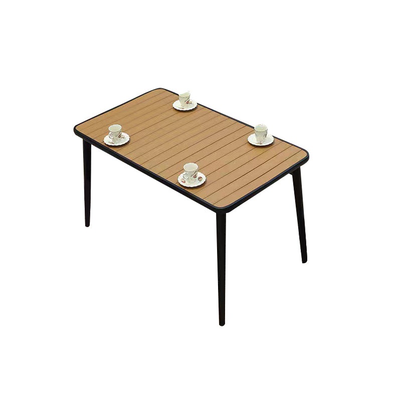 Contemporary 1/5/7 Pieces Metal Dining Set Reclaimed Wood Dining Table Set for Outdooor