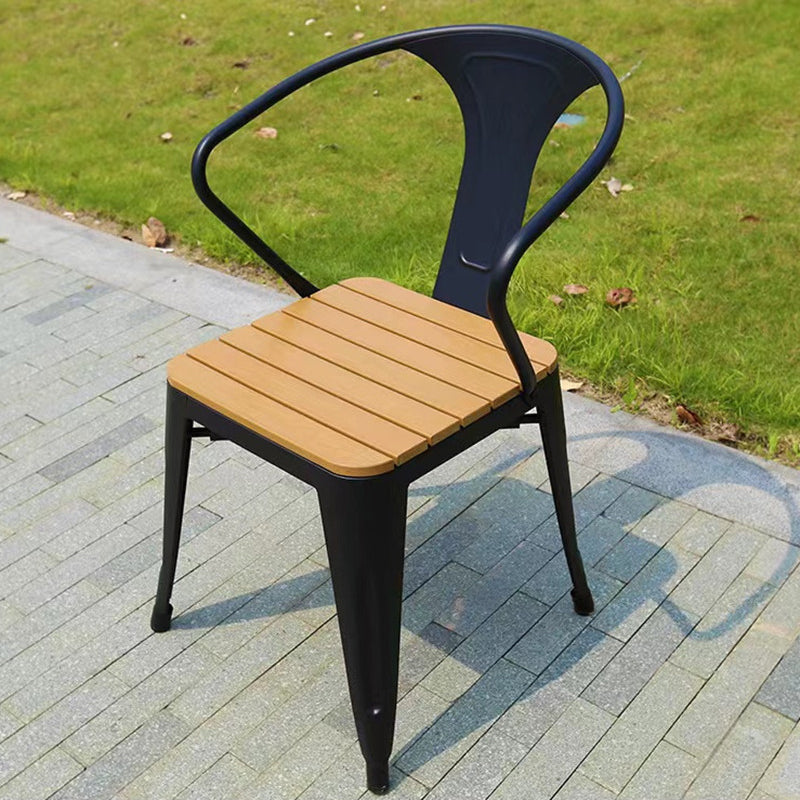 Contemporary 1/5/7 Pieces Metal Dining Set Reclaimed Wood Dining Table Set for Outdooor