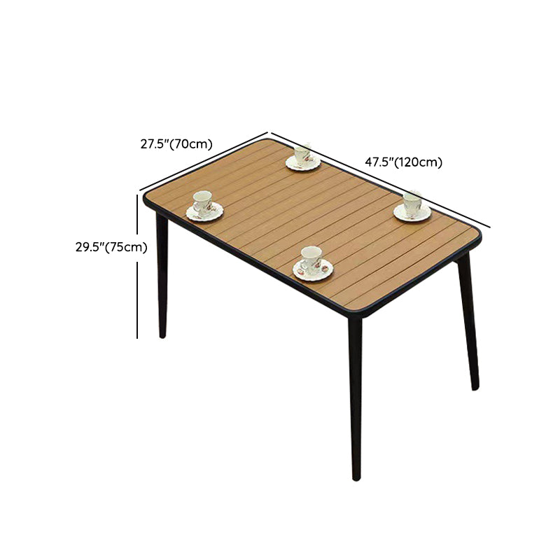 Contemporary 1/5/7 Pieces Metal Dining Set Reclaimed Wood Dining Table Set for Outdooor