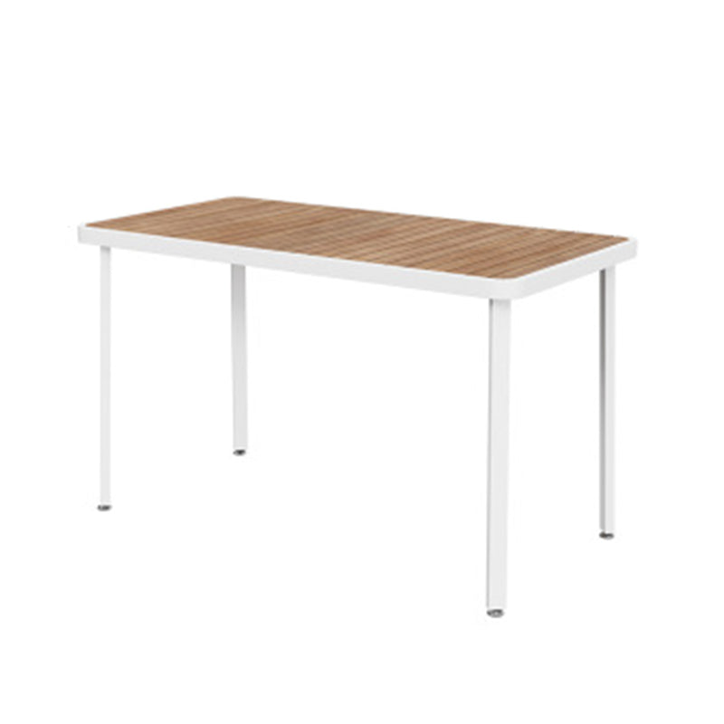 Contemporary Style 1/5/7 Pieces Metal Dining Set Reclaimed Wood Dining Table Set