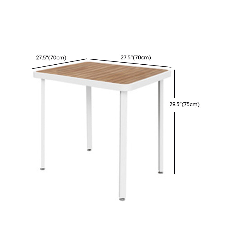 Contemporary Style 1/5/7 Pieces Metal Dining Set Reclaimed Wood Dining Table Set