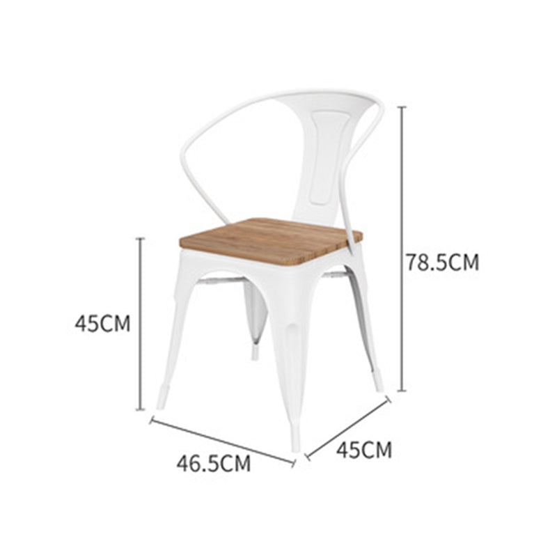 Contemporary Style 1/5/7 Pieces Metal Dining Set Reclaimed Wood Dining Table Set