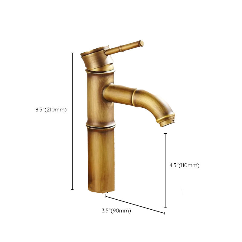 Country Style Vessel Bathroom Faucet Brass Lever Handle Vanity Sink Faucet