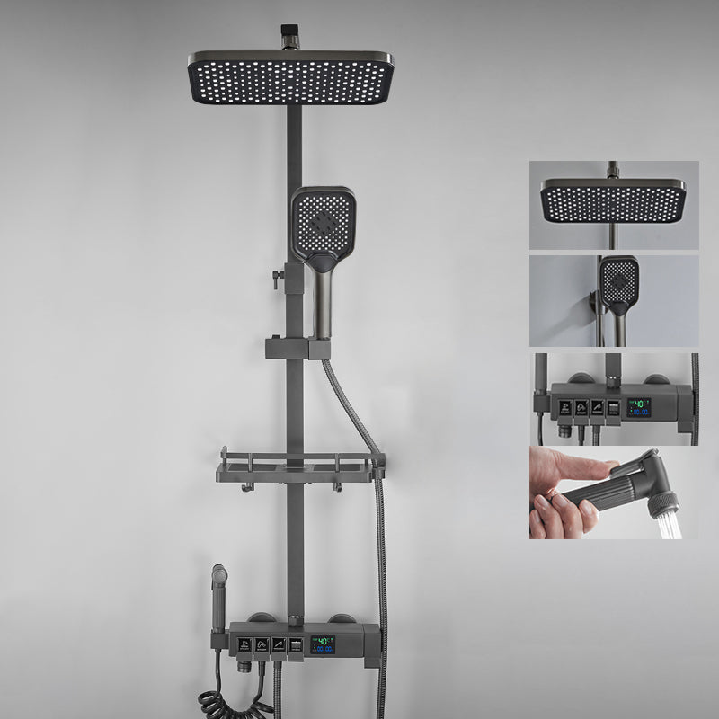 Contemporary Brass Shower Set Wall Mounted Shower System for Bathroom