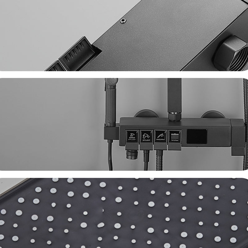 Contemporary Brass Shower Set Wall Mounted Shower System for Bathroom