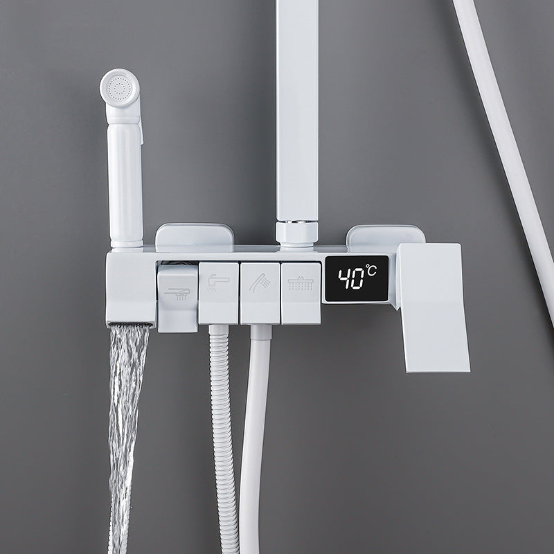 Modern Pressure Balanced Diverter Valve Shower Faucet Adjustable Shower System