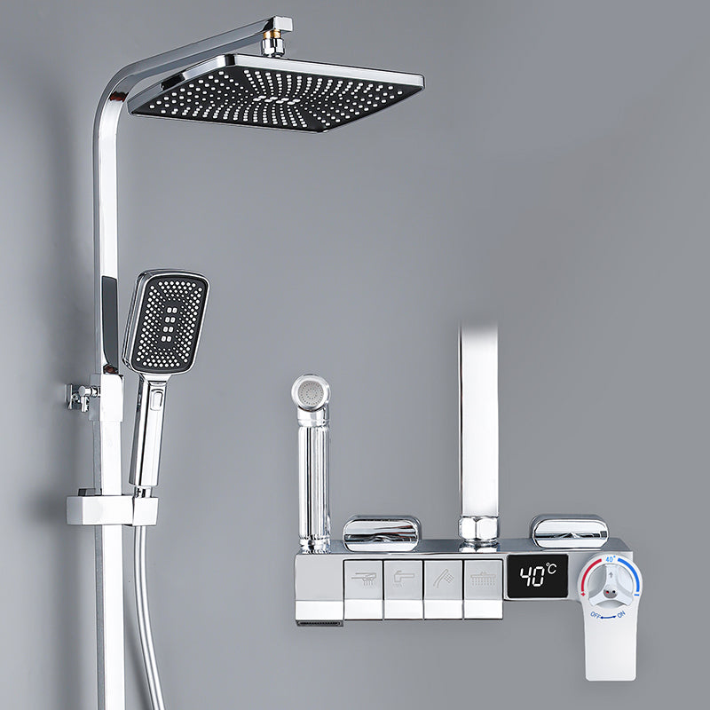 Modern Pressure Balanced Diverter Valve Shower Faucet Adjustable Shower System