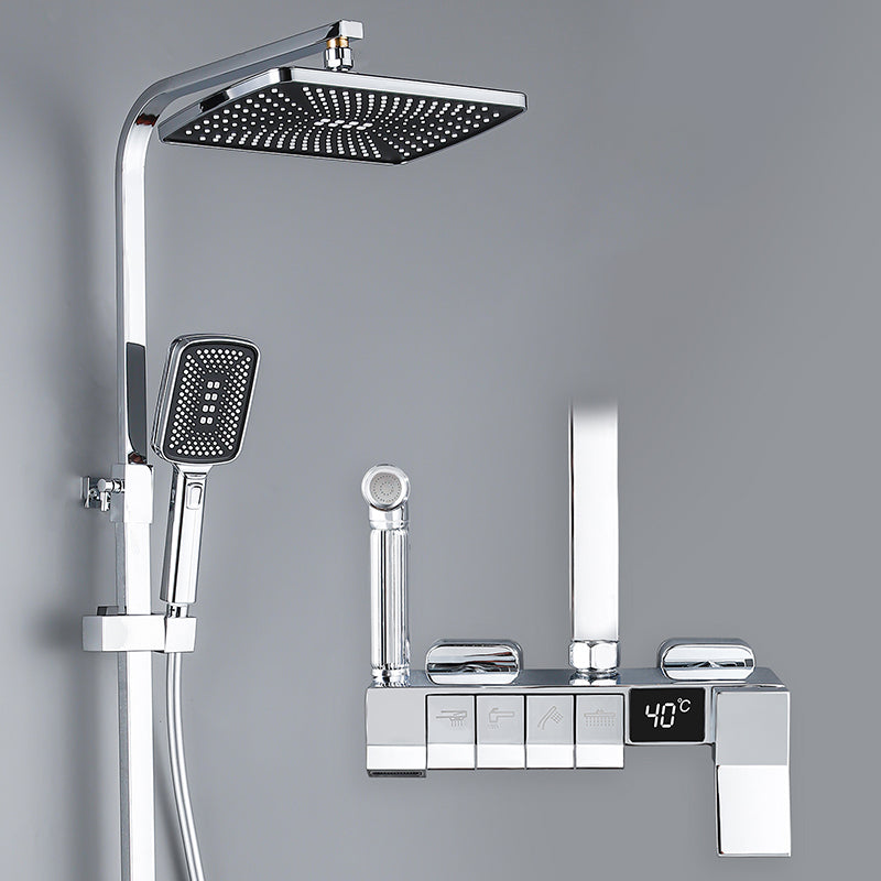 Modern Pressure Balanced Diverter Valve Shower Faucet Adjustable Shower System