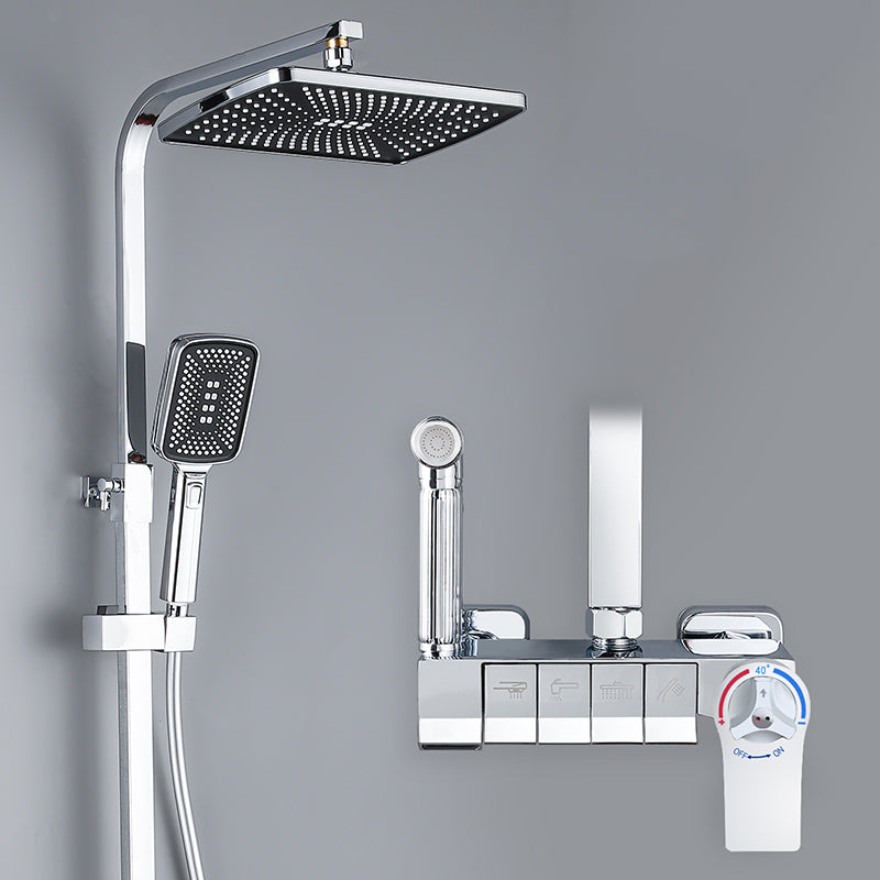 Modern Pressure Balanced Diverter Valve Shower Faucet Adjustable Shower System