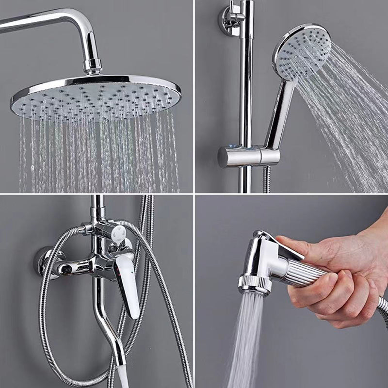 Modern Arm Swivel Shower Metal Shower Head Shower Faucet On Wall