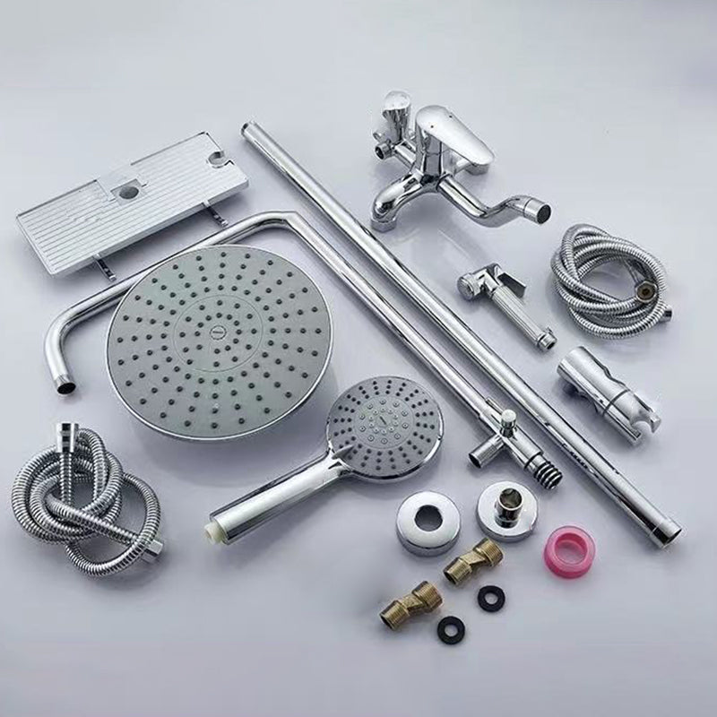 Modern Arm Swivel Shower Metal Shower Head Shower Faucet On Wall