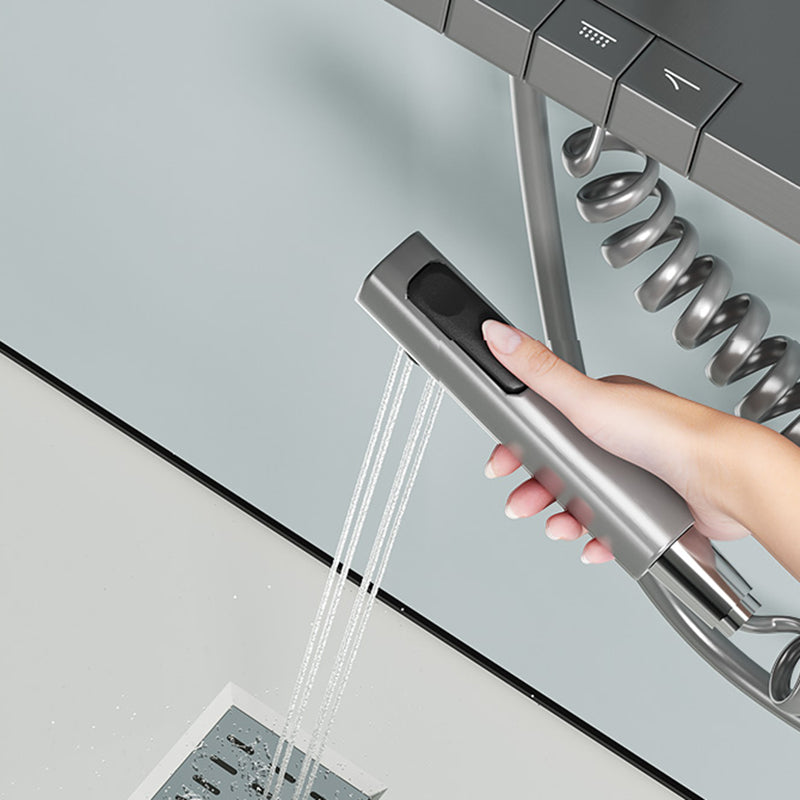 Digital Display Shower System Brass 2 Shower Heads Shower Set