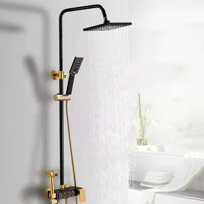 Modern Adjustable Water Flow Shower Faucet Shower Arm Shower System on Wall