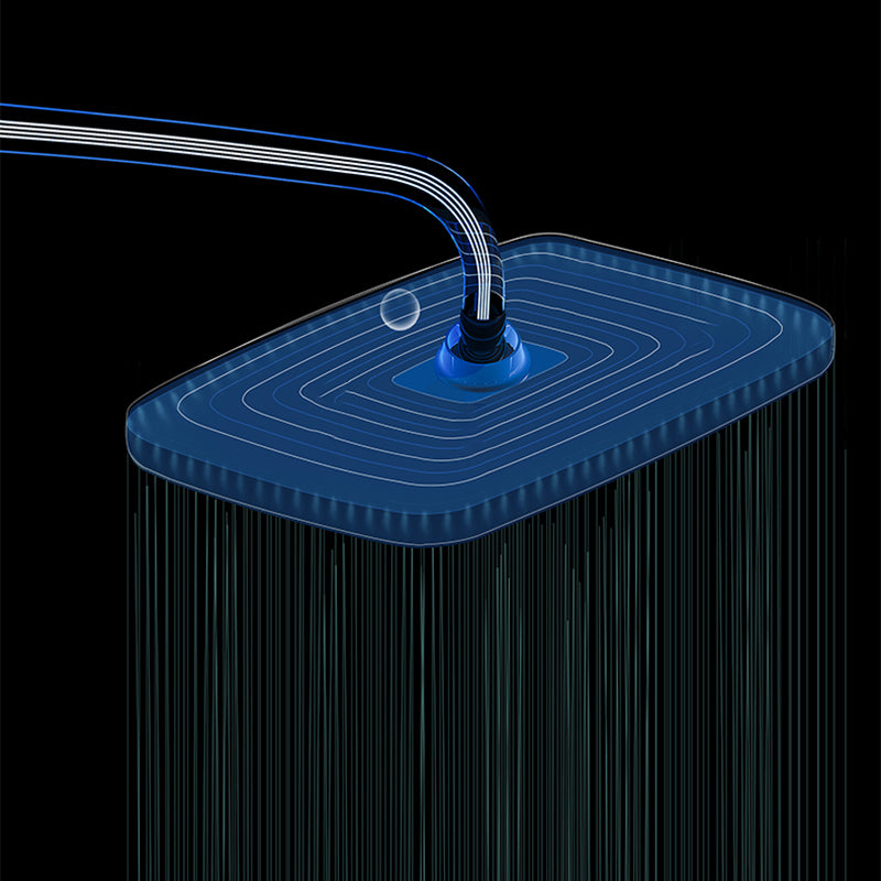 Modern Brass Shower Set 2 Shower Heads Shower Faucet in Gray and White