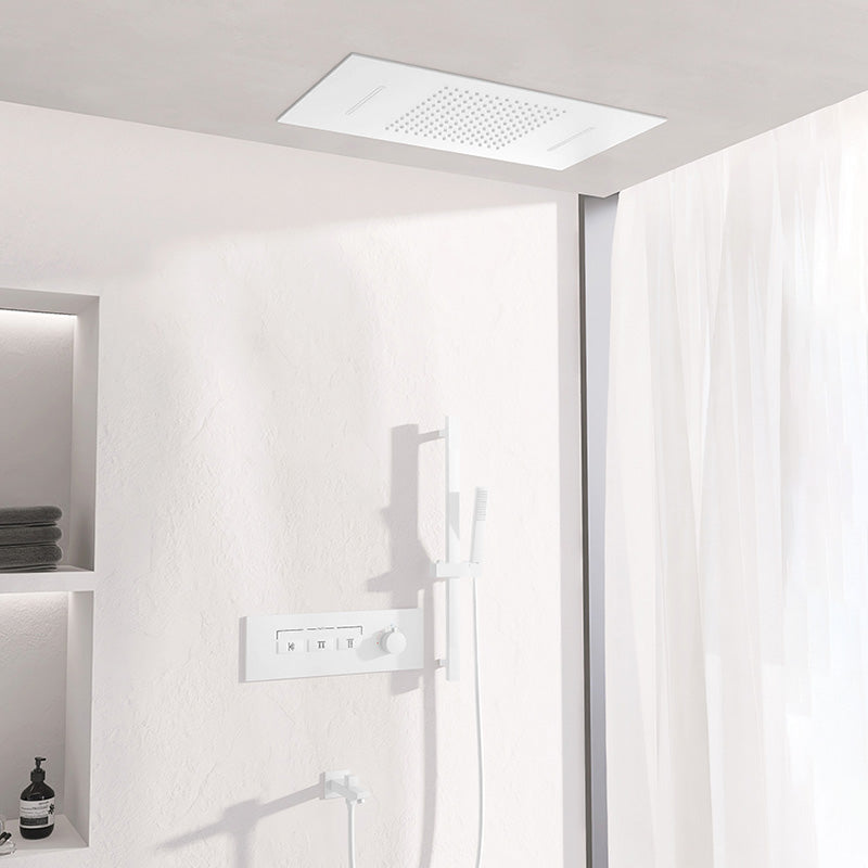 Contemporary Shower Set Dual Shower Head Thermostatic Wall Mounted Shower System