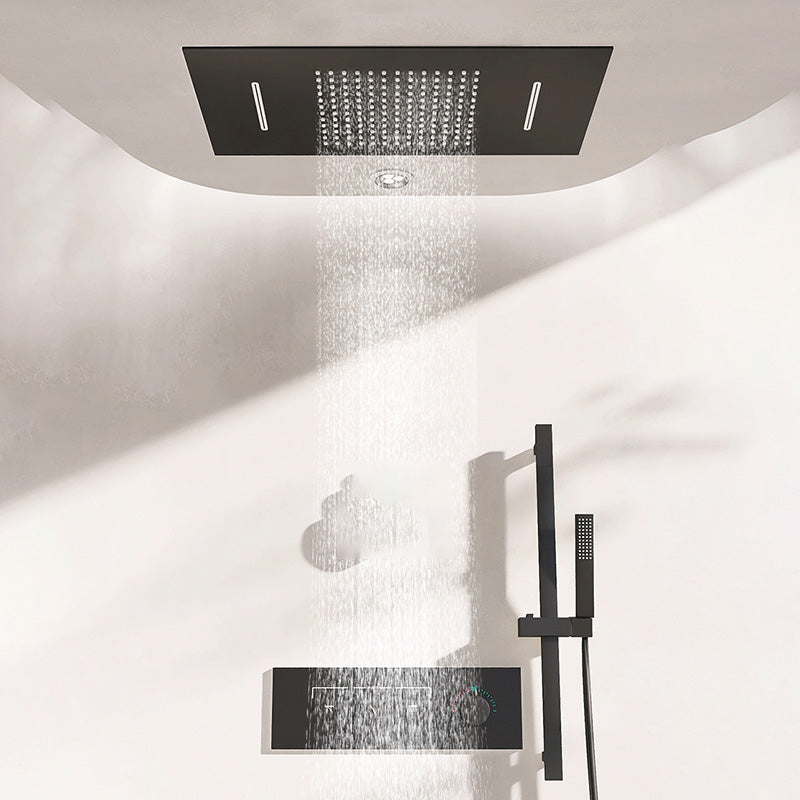 Contemporary Shower Set Dual Shower Head Thermostatic Wall Mounted Shower System