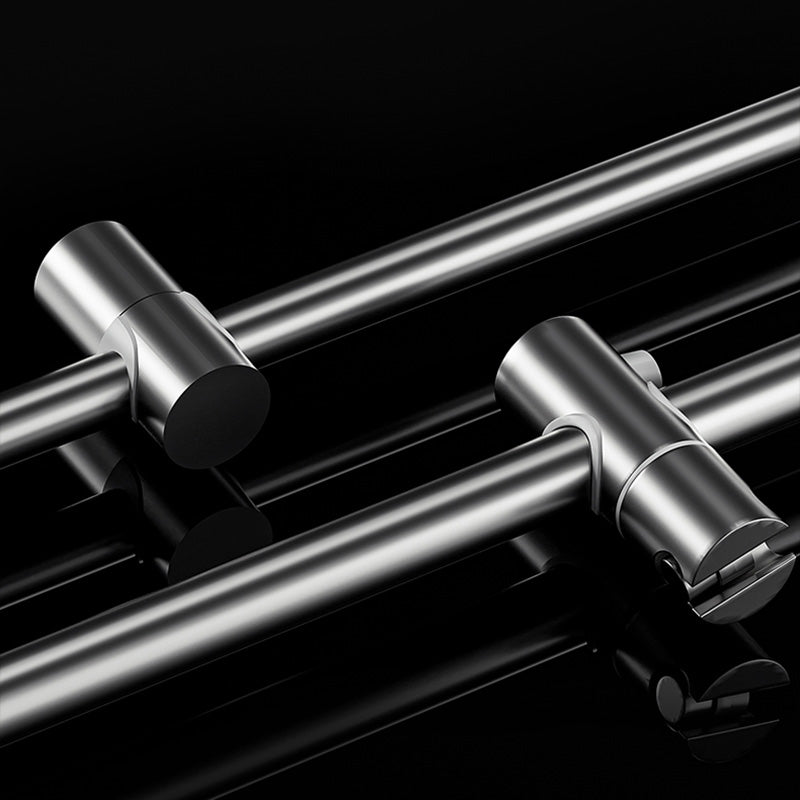 Contemporary Shower Set Slide Bar Dual Shower Head Thermostatic Wall Mounted Shower System