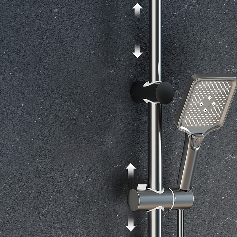 Contemporary Shower Set Slide Bar Dual Shower Head Thermostatic Wall Mounted Shower System