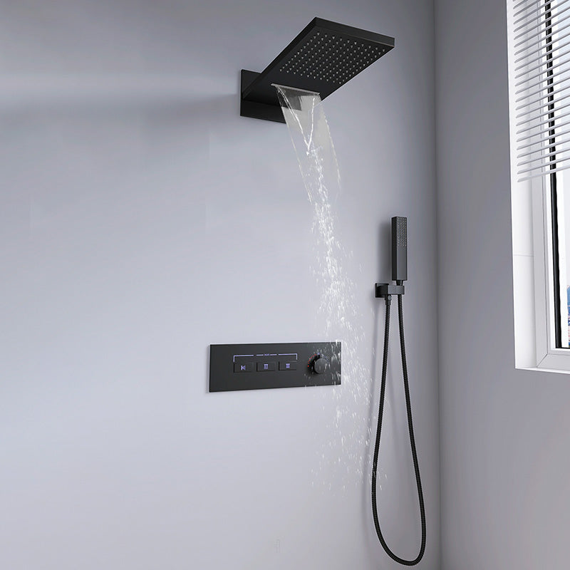 Modern Shower Set Adjustable Shower Head Wall Mounted Shower System