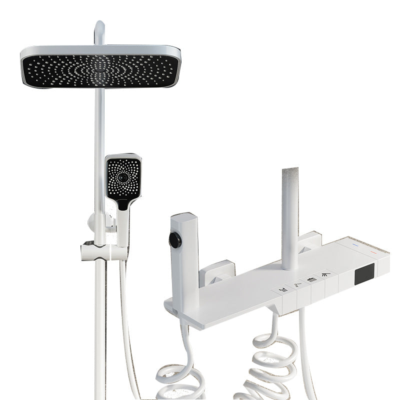 Modern Shower System Slide Bar Adjustable Shower Head Wall Mounted Shower Set