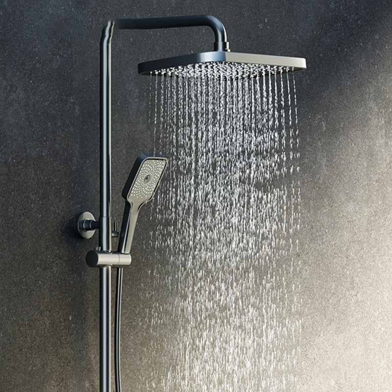 Modern Shower System Slide Bar Adjustable Shower Head Wall Mounted Shower Set