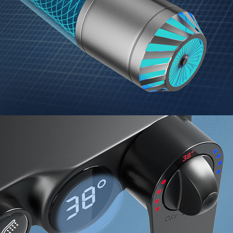 Modern Style Shower System Copper Spot Resist Rectangle Wall Mounted Shower System