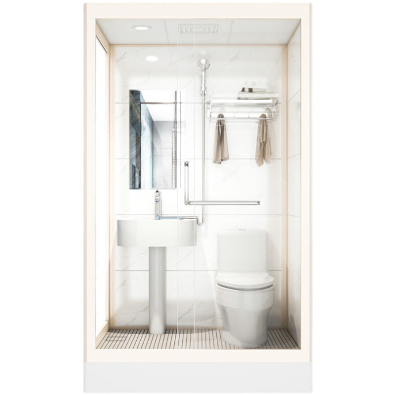 Rectangular Sliding Shower Enclosure Framed Shower Enclosure in White