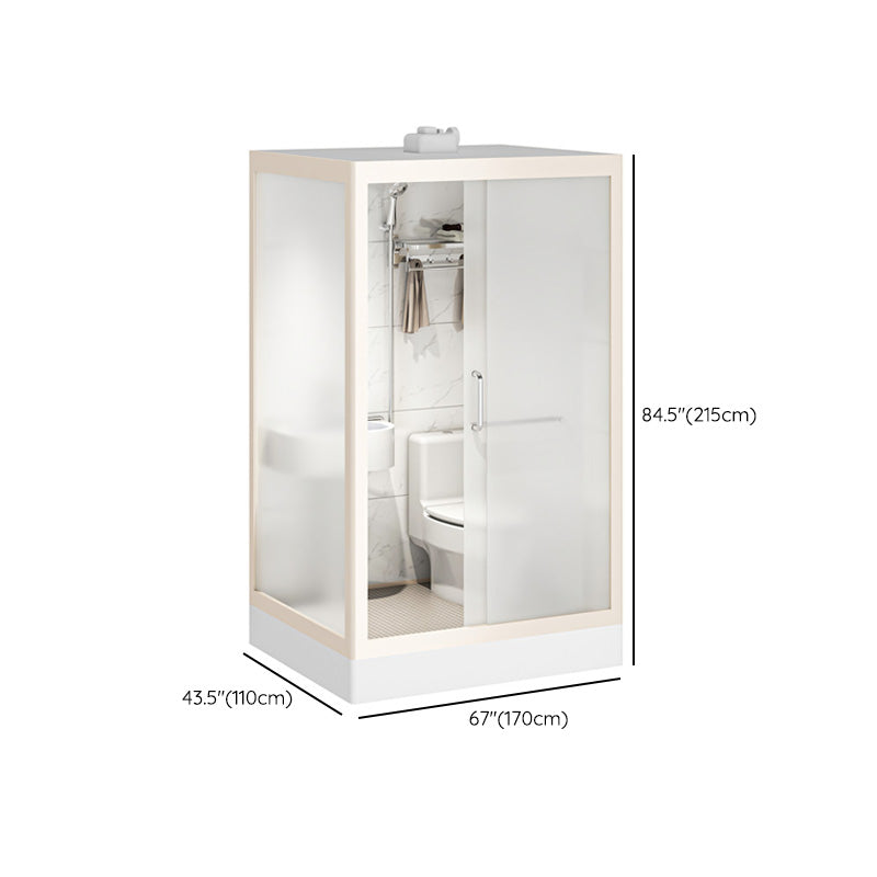 Rectangular Sliding Shower Enclosure Framed Shower Enclosure in White