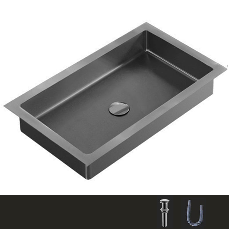 Metal Rectangular Bathroom Sink Modern Undermount Bathroom Sink