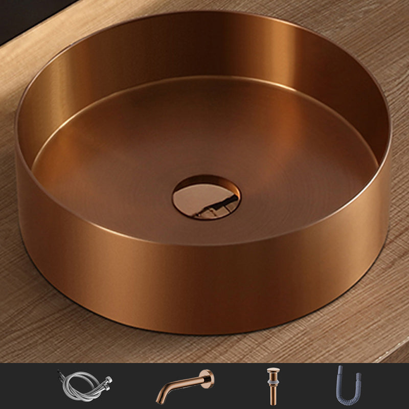Modern Bathroom Sink Metal Wash Stand with Basin and Faucet Bathroom Sink