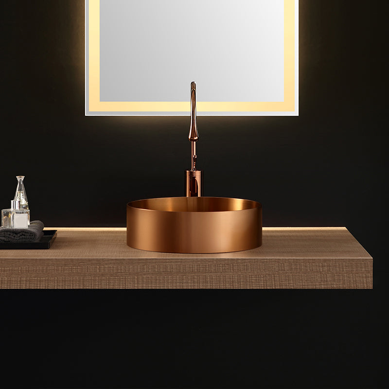 Modern Bathroom Sink Metal Wash Stand with Basin and Faucet Bathroom Sink