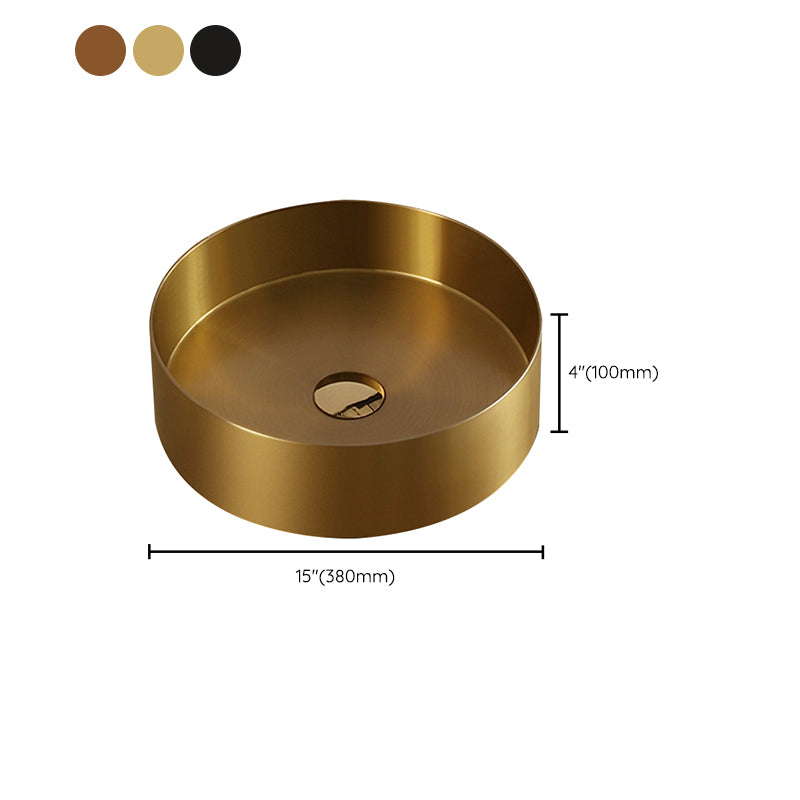 Modern Bathroom Sink Metal Wash Stand with Basin and Faucet Bathroom Sink